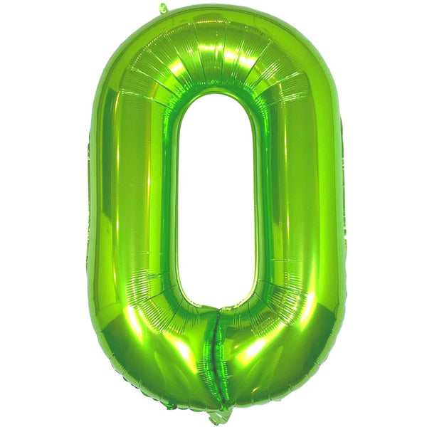 DIWULI Luftballon 0 Geburtstag Grün