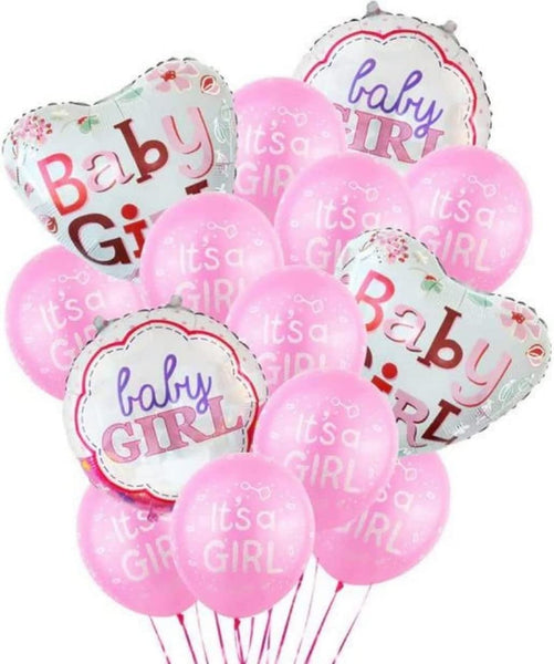 DIWULI Ballon-Set zur Geburt 14 TEILE