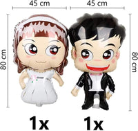 DIWULI, Hochzeit 5 Teile Ballon-Set