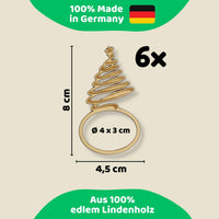 DIWULI Serviettenringe Weihnachten - Weihnachtsbaum