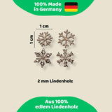 DIWULI Weihnachten Tisch-Konfetti aus Holz - Schneeflocken