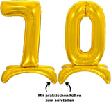 DIWULI Luftballon 70 Geburtstag stehend XL Gold