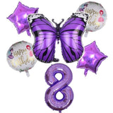 DIWULI Geburtstagsdeko Schmetterling Deko 8 Jahre Set