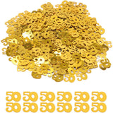 DIWULI, Geburtstags Zahlen-Konfetti gold, Zahl 50