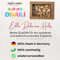 DIWULI Weihnachten Tisch-Konfetti aus Holz - Weihnachtsmann