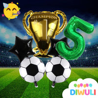 DIWULI Fussball Deko Geburtstag Kinder 5 Jahre