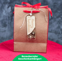 DIWULI Geschenkanhänger Weihnachten Schneeflocke