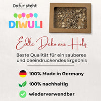 DIWULI Weihnachten Tisch-Konfetti aus Holz - Sterne