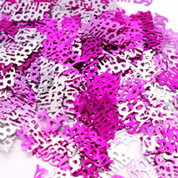 DIWULI, Happy Birthday Konfetti pink rose silber