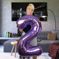 DIWULI Luftballon 12 Geburtstag XXL Lila