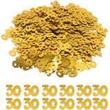 DIWULI Geburtstags Zahlen-Konfetti Gold, Zahl 30