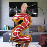 DIWULI Luftballon 12 Geburtstag XL Sweet Donut