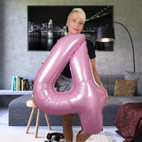 DIWULI Luftballon 14 Geburtstag Rosa