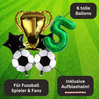 DIWULI Fussball Deko Geburtstag Kinder 5 Jahre