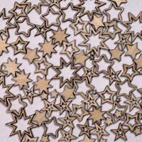 DIWULI Weihnachten Tisch-Konfetti aus Holz - Sterne