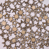 DIWULI Weihnachten Tisch-Konfetti aus Holz - Sterne