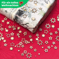 DIWULI Weihnachten Tisch-Konfetti aus Holz - Sterne