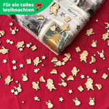 DIWULI Weihnachten Tisch-Konfetti aus Holz - Weihnachtsmann