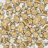 DIWULI Weihnachten Tisch-Konfetti aus Holz - Weihnachtsmann