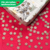 DIWULI Weihnachten Tisch-Konfetti aus Holz - Schneeflocken