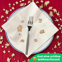 DIWULI Weihnachten Tisch-Konfetti aus Holz - Weihnachtsmann