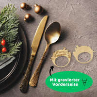 DIWULI Serviettenringe Weihnachten - Merry Christmas