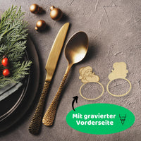 DIWULI Serviettenringe Weihnachten - Weihnachtsmann