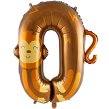 DIWULI Tier Luftballon Geburtstag  Zahl 0
