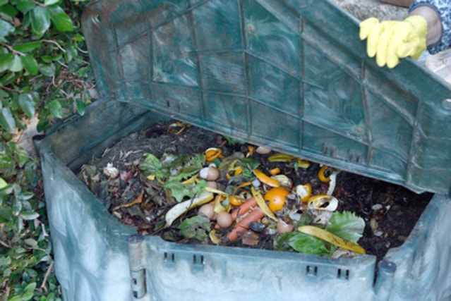 befüllter Komposter